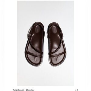 St. Agni Twist Sandal in Chocolate NIB, Size 36